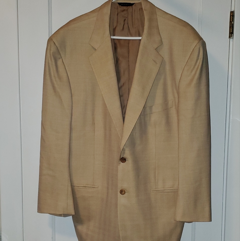 Brooks Brothers Golden Fleece Jacket Custom Tailored Beige 2-button 2006 21"